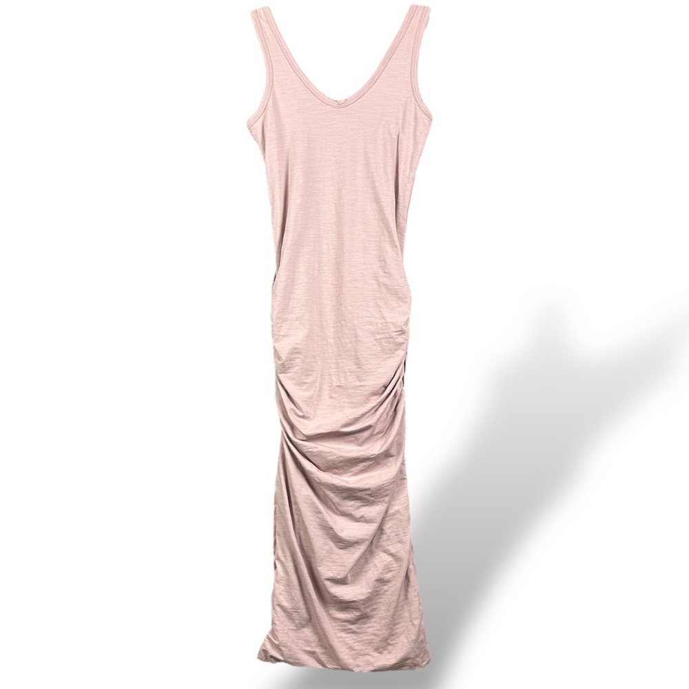 Bishop & Young Alba Midi Sierra Dress WMNS Med Ruching Bodycon Dusty Rose NWT